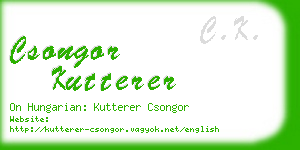 csongor kutterer business card